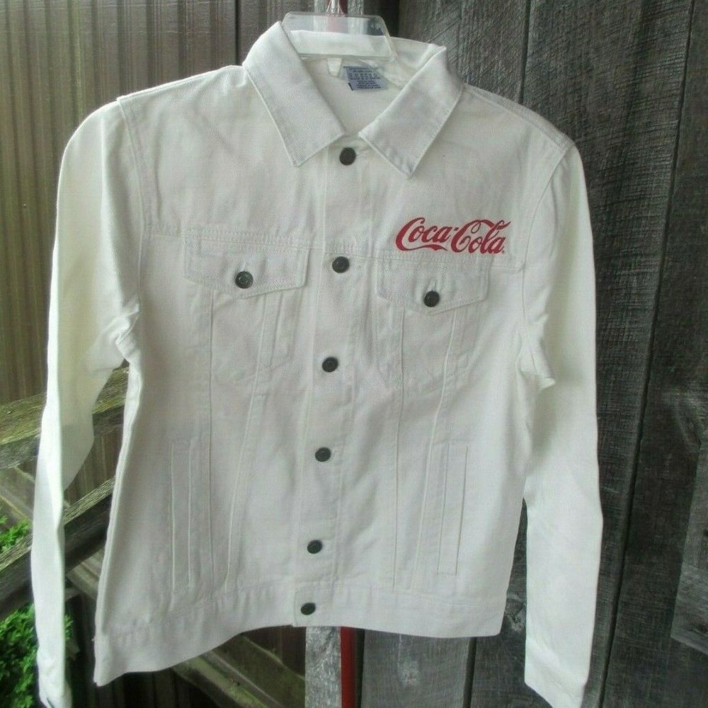 COPY - Coca-Cola White Denim Jacket Large Screen …